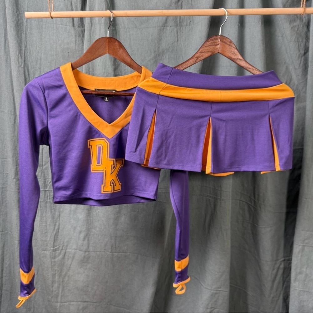 Dolls Kill Jennifer’s Body Purple and Orange Cheerleader costume nwt